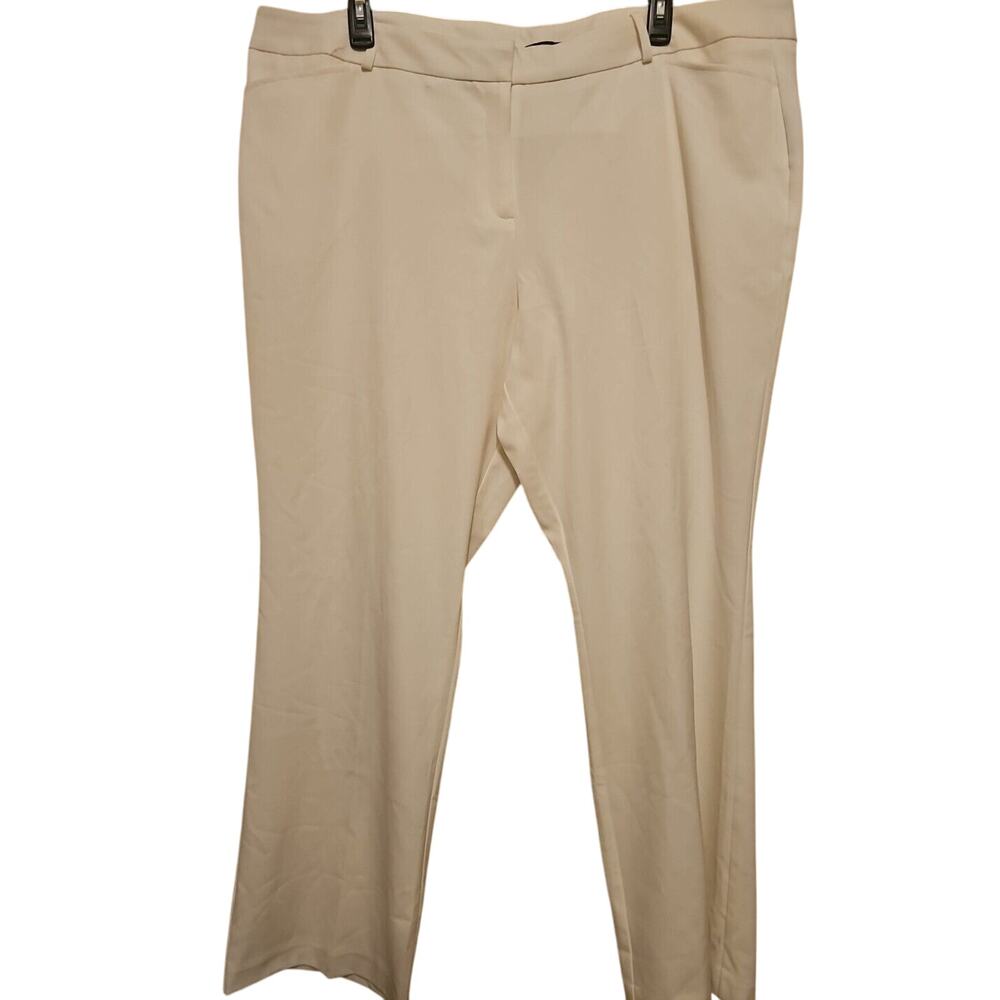 Worthington Modern Fit Women's Dress Pant Wide Leg Size 24W Ivory